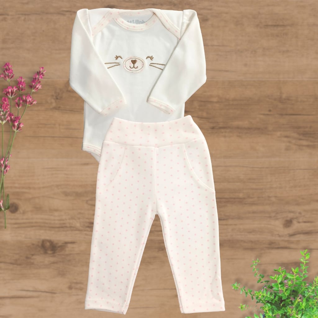 Conjunto Longo Suedini sem Pezinhos Cat - Imagem 2