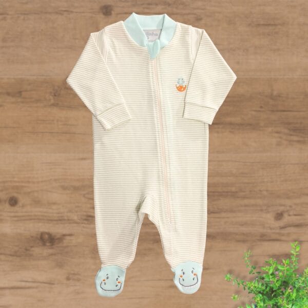 Macacão Suedini com Zíper Pezinho Fechado Dinossauro - Imagem 2