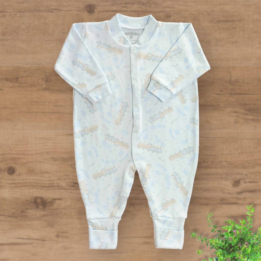 Macacão Suedini com Zíper e Pezinho Reversível Estampado - Imagem 2